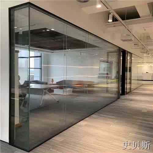 贵州双层12mm全景玻璃隔断墙结构图